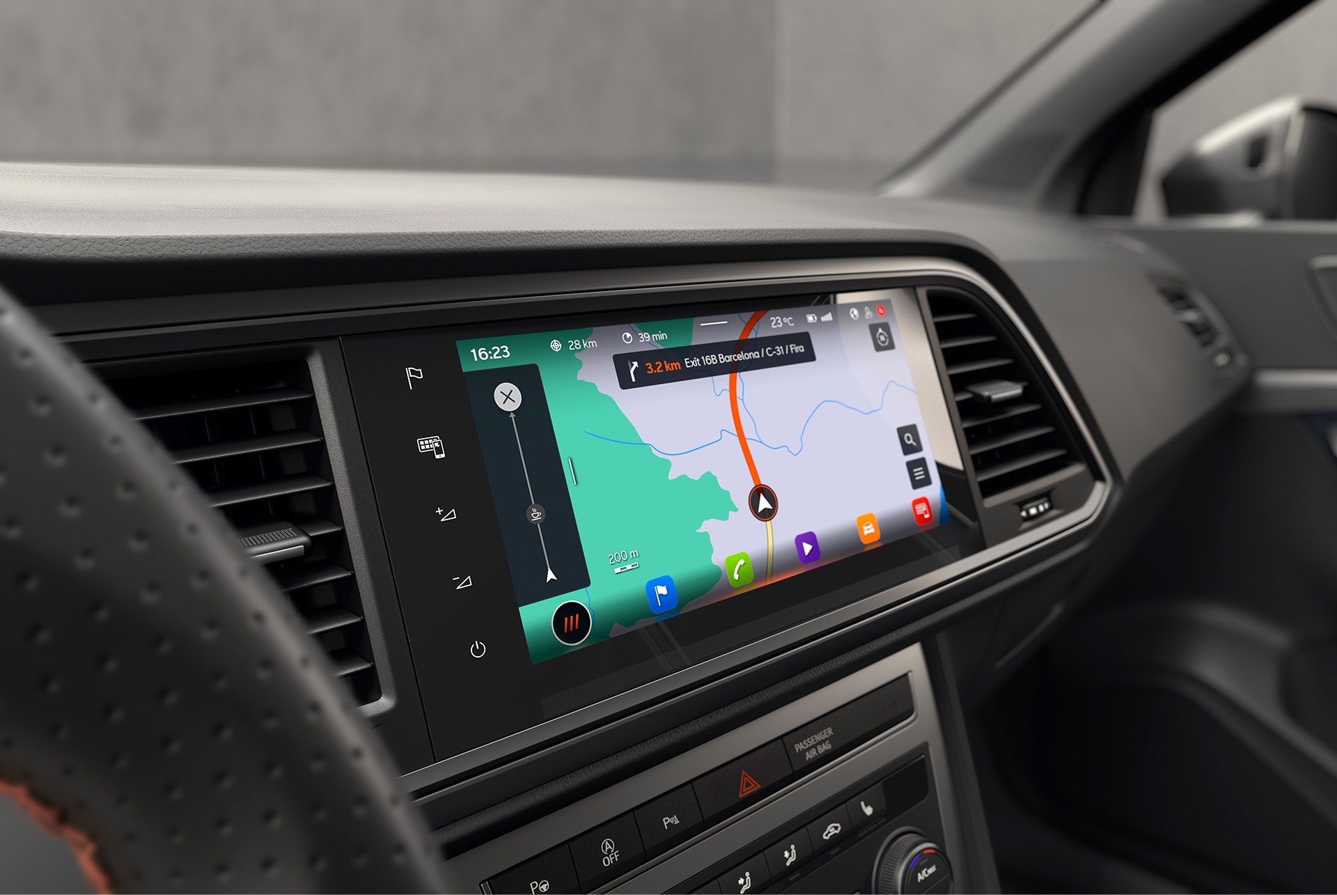 9,2-tums navigeringssystemet i CUPRA Ateca