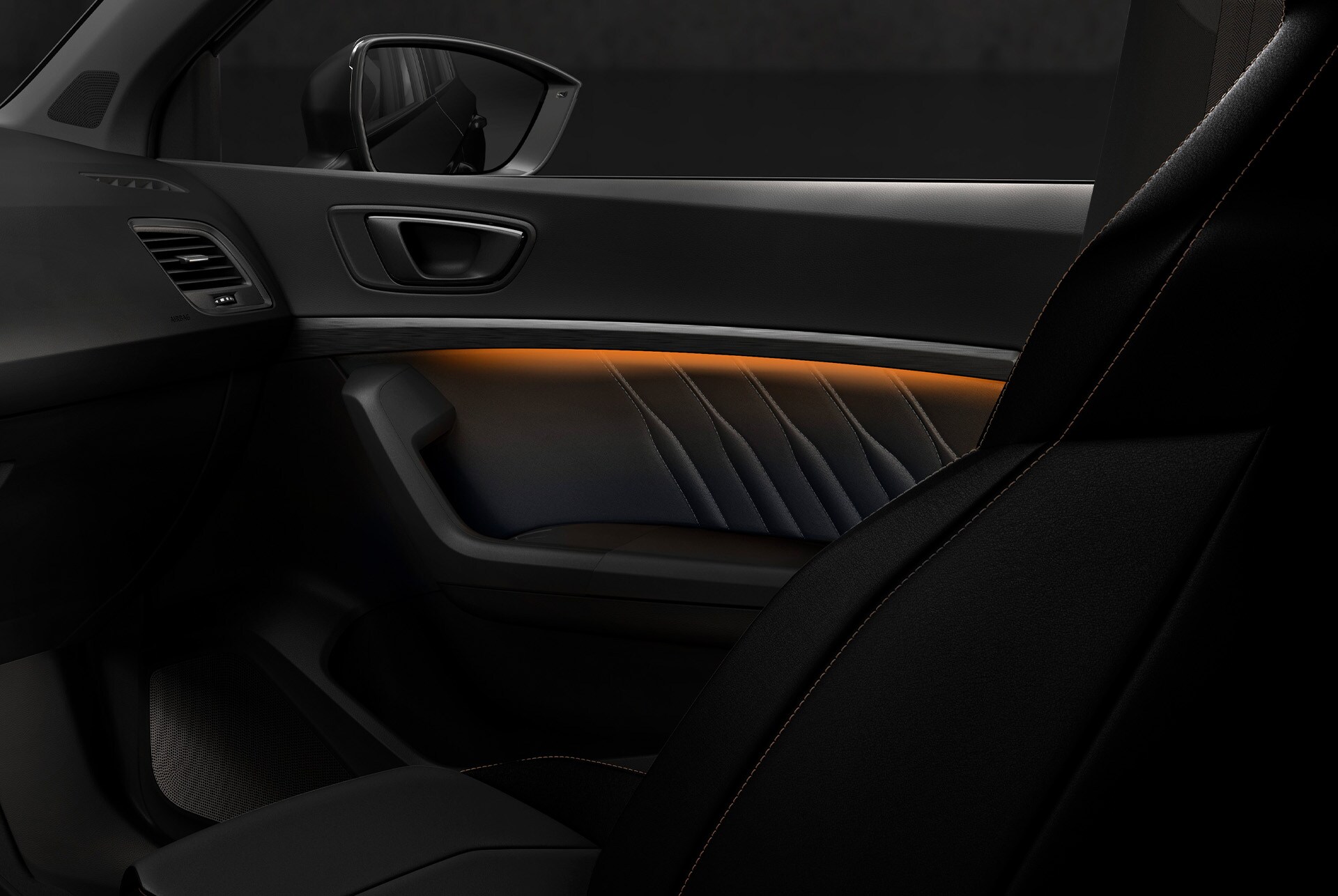 Kupévy av CUPRA Ateca med panelbelysning 