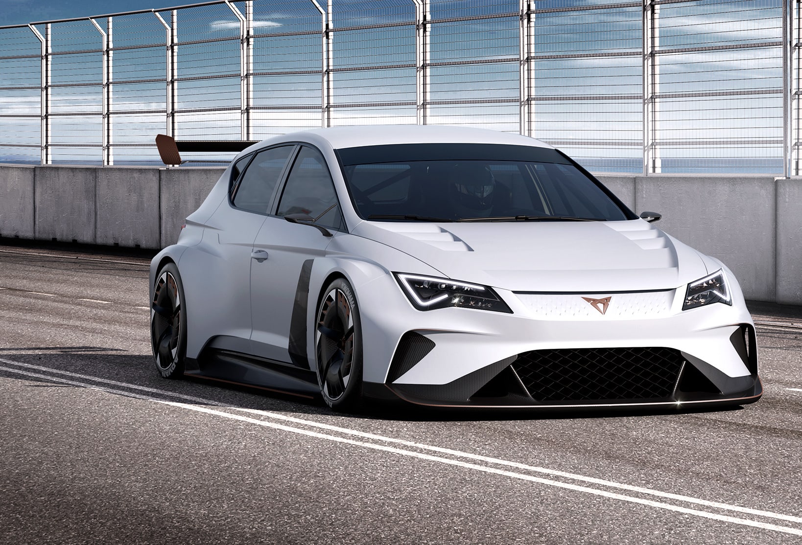 CUPRA e-Racer vy framifrån