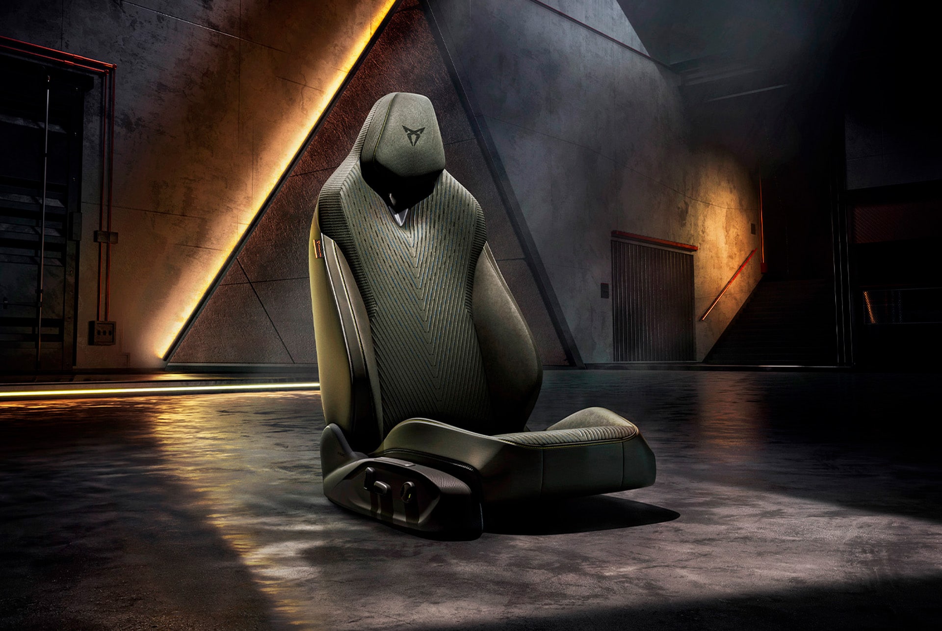 Interiörvy för att visa upp Tribe-klädseln och sätenas designdetaljer